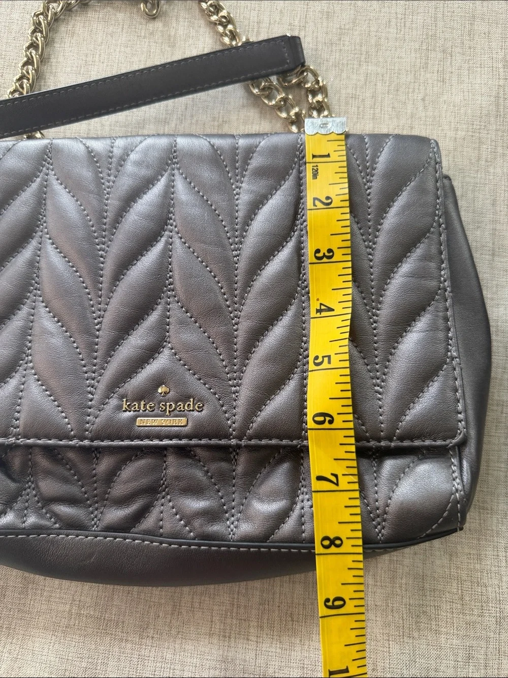 Kate Spade‎ Emelyn Briar Lane Quilted Gunmetal Shoulder Bag